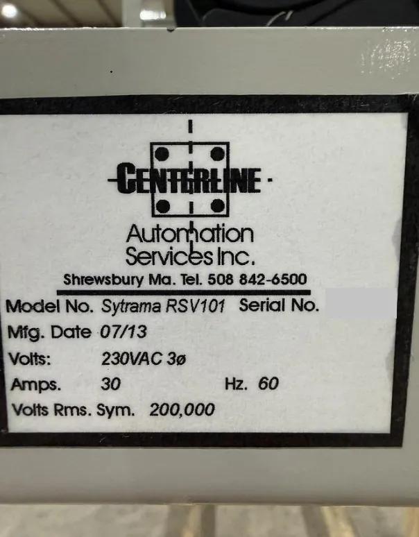 Centerline, Sytrama-RSV101, Industrial Robot, 230 Volts, 3PH, 2013 - Image 6