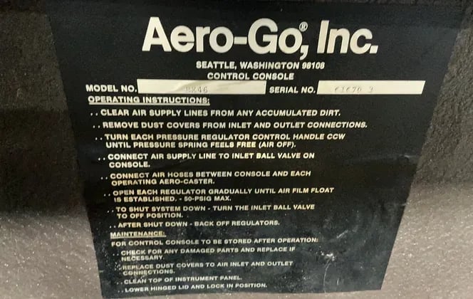 Aero-Go #BX46, air caster rigging system, 3.5 ton capacity - Image 3