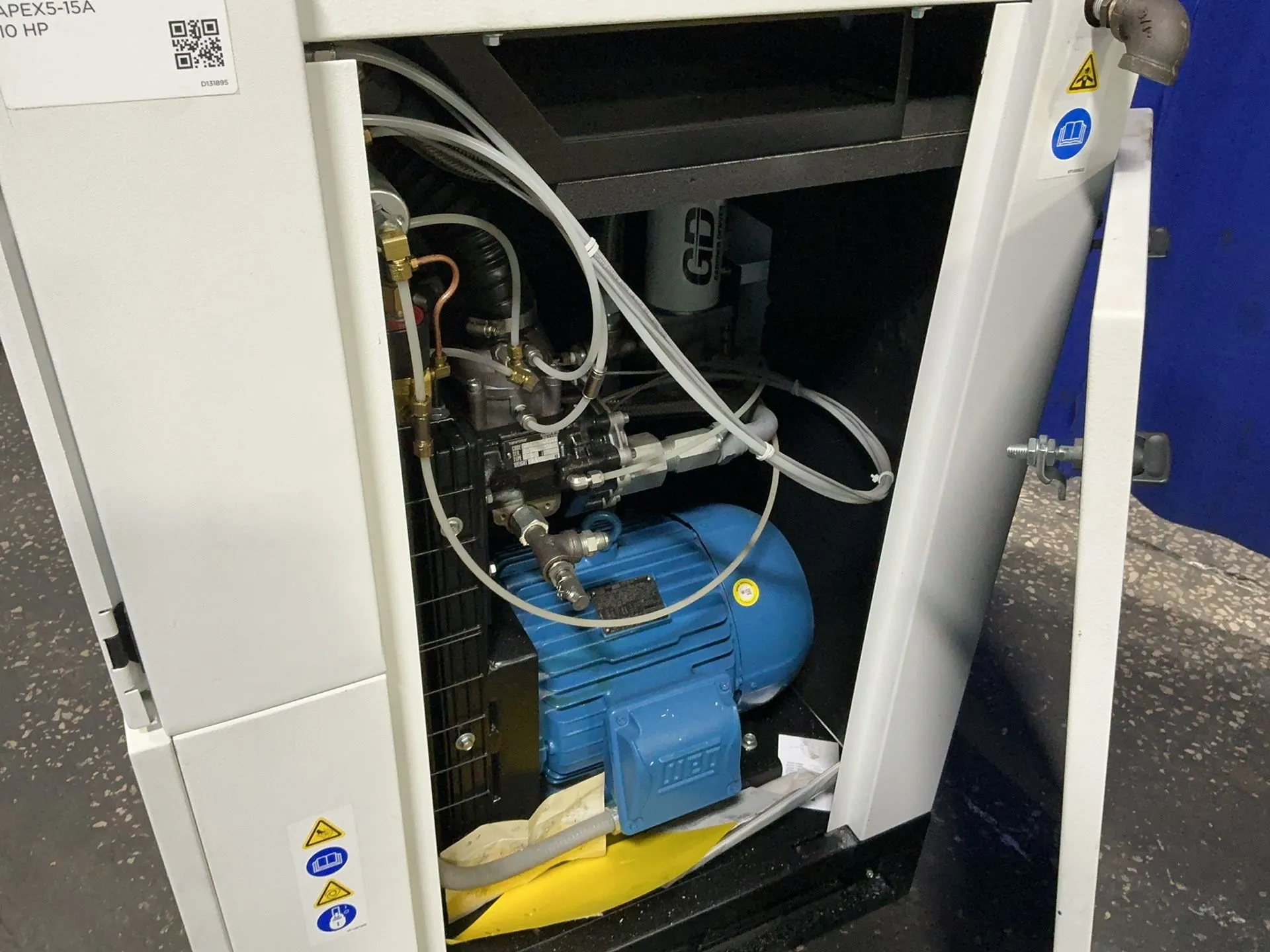 Gardner Denver #Apex-15A, rotary screw air compressor, 10 HP, 230/460 V., 3 phase - Image 5