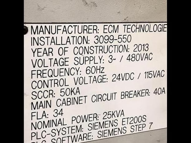 ECM Technologies, Vacuum Carburizing Furnace, Siemens PLC Controls, 2013 - Image 2