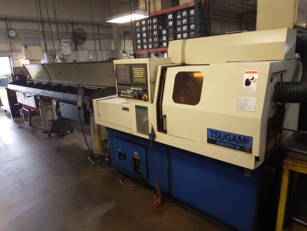 Tsugami #BS26-III, CNC Swiss Automatic Screw Machine, 1" Capacity, 7-Axis, C-Axis, Fanuc 18i-TB Control, 2006 - Image 4