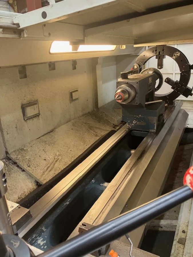 Romi #C-680, CNC lathe, 24" swing, 6.5" spindle hole, 120" centers, 79.7" turning length, 16.9" swing over - Image 7