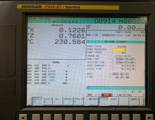 Daewoo Doosan #Puma-400LMB, CNC lathe, 30.3" swing, 4.5" bar, 18" chuck, 78.8" centers, 22" turning diameter - Image 4