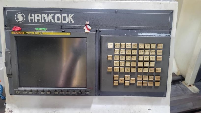Hankook #Protec-9NC, CNC lathe, 37.4" swing, 9.8" bar, 24" chuck, 157" centers, 8 station turret, Fanuc - Image 3