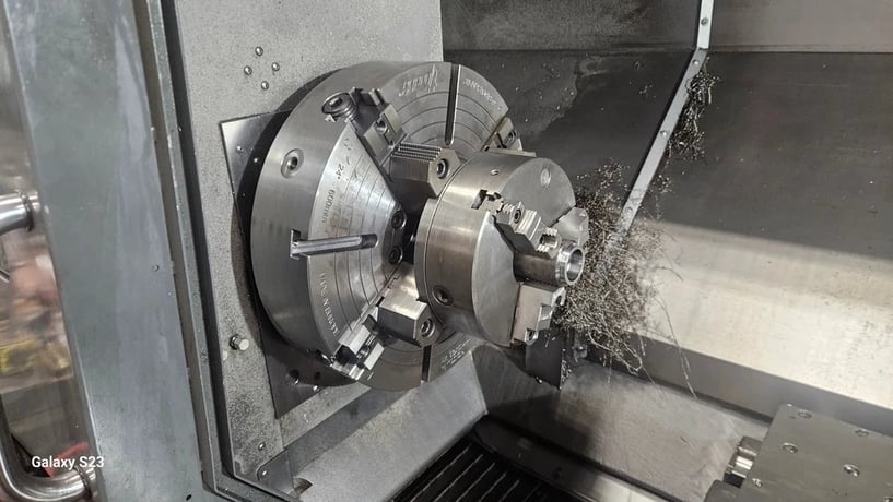 Haas #ST-45L, CNC lathe, 34.5" swing, 7" bar, 24" chuck, 80" centers, 25.5" turning diameter, 12 station - Image 5