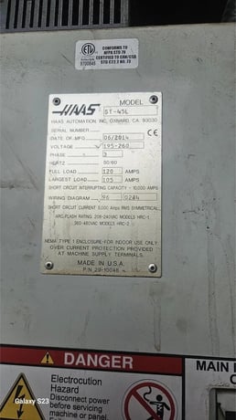 Haas #ST-45L, CNC lathe, 34.5" swing, 7" bar, 24" chuck, 80" centers, 25.5" turning diameter, 12 station - Image 8