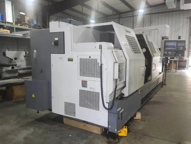 Okuma #LB-35II, CNC lathe, 27" swing, 6" bar, 20" chuck, 118" centers, 18" turning diameter, 12 station - Image 6