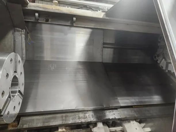 Okuma #LB-35II, CNC lathe, 27" swing, 6" bar, 20" chuck, 118" centers, 18" turning diameter, 12 station - Image 8