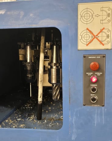Mazak #AJV-60/120, vertical machining center, 120" X, 60" Y, 30" Z, 6,000 RPM, 60 automatic tool changer, CAT - Image 7