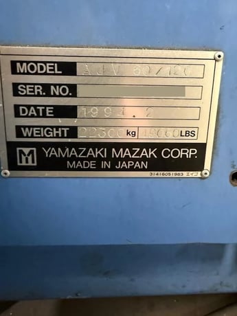 Mazak #AJV-60/120, vertical machining center, 120" X, 60" Y, 30" Z, 6,000 RPM, 60 automatic tool changer, CAT - Image 10