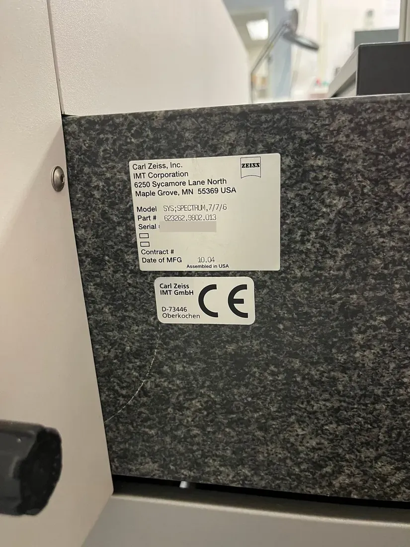Zeiss #Spectrum-7.7.6, coordinate measuring machine, 27.5" x 27.5" x 23.6" travels, 2004 - Image 7