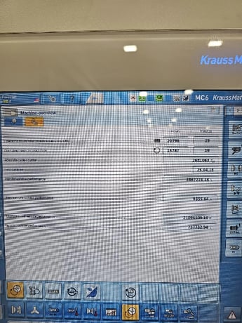 900 Ton, 217 oz., Krauss Maffei #900-1200GX, injection molding machine, 46.46" x 39.4" tie bars, 60.35" - Image 5