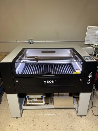 Aeon #Mira-9, 100 watt laser engraver, 35-1/2" x 23-5/8" work area, 5-7/8" Z travel, Ruida DSP control, 1,000 - Image 1
