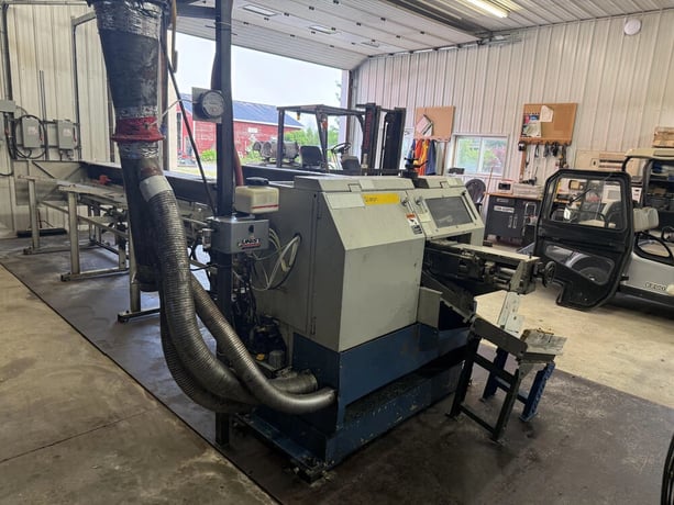 3.54" Tsune #TK5M-90PL, carbide cold saw, 1535-4000 RPM, 15 HP, 26.38" magazine, 7.87" cut-off length, 2002 - Image 6