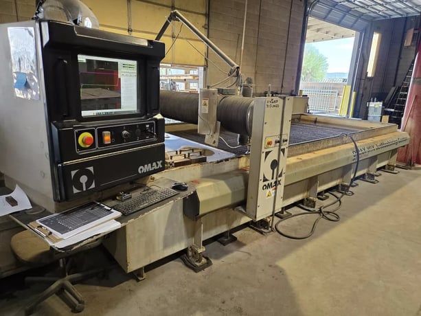 Omax #80X, waterjet, 6.8' x 13.4' table, 50 HP, 60,000 PSI., Omax Intelli-MAX control, 2019 - Image 4