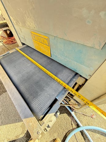 36" Ramco, wide belt sander, single head, conveyor feed table, dust extraction ports - Image 3