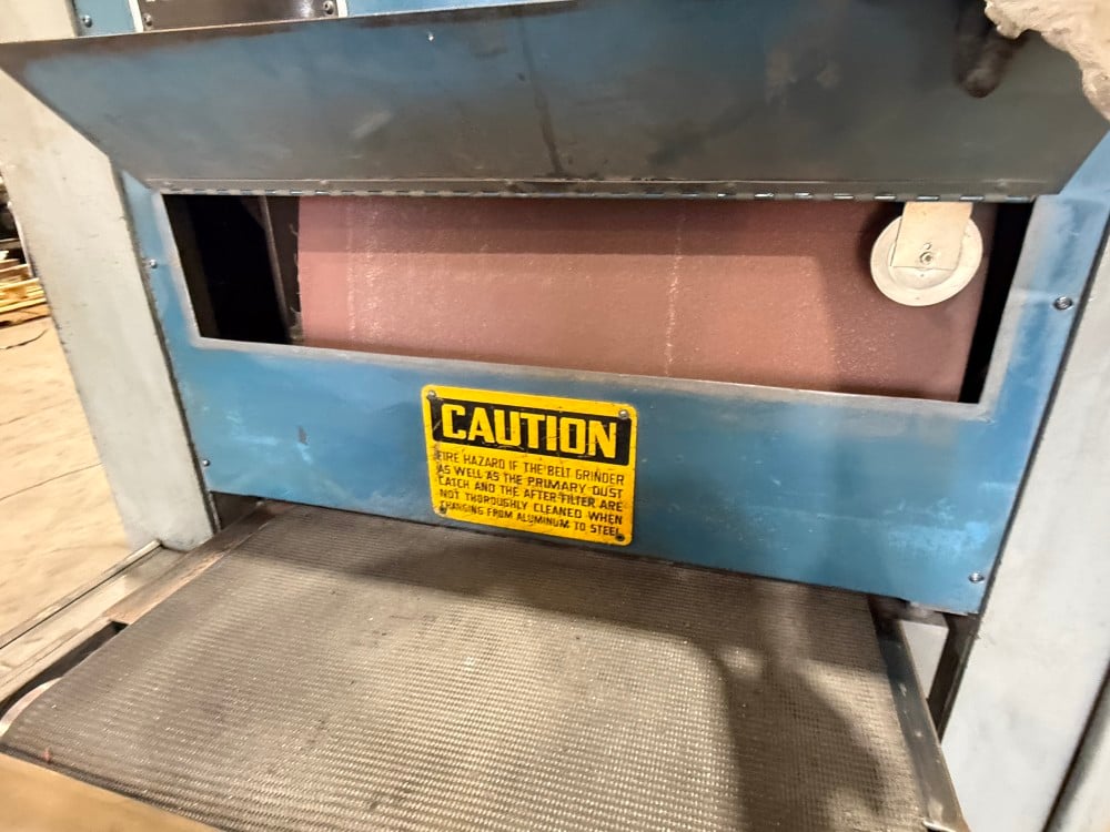 36" Ramco, wide belt sander, single head, conveyor feed table, dust extraction ports - Image 5