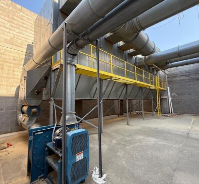 40000 cfm Nederman #NFKZ-3000, baghouse dust collector, 7,320 sq.ft., (400) filter bags, 200 HP, 2014 - Image 1