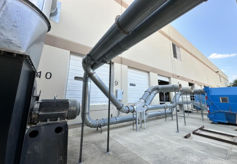 40000 cfm Nederman #NFKZ-3000, baghouse dust collector, 7,320 sq.ft., (400) filter bags, 200 HP, 2014 - Image 7
