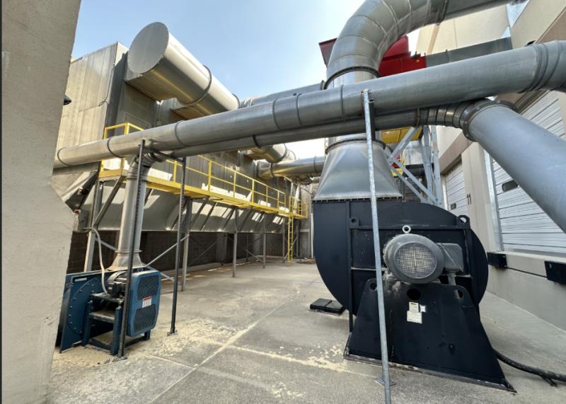 40000 cfm Nederman #NFKZ-3000, baghouse dust collector, 7,320 sq.ft., (400) filter bags, 200 HP, 2014 - Image 9