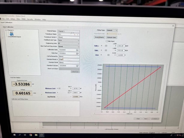 22 KIP (100kN), Instron #8501, fatigue testing system, 2 columns, 22" btwn columns, reconditioned - Image 7