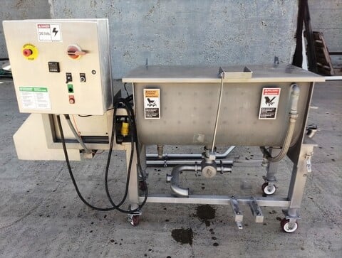 18 cu.ft. Blentech #SM-18C44-3D, Jacketed Ribbon Mixer, Stainless Steel, portable frame - Image 1
