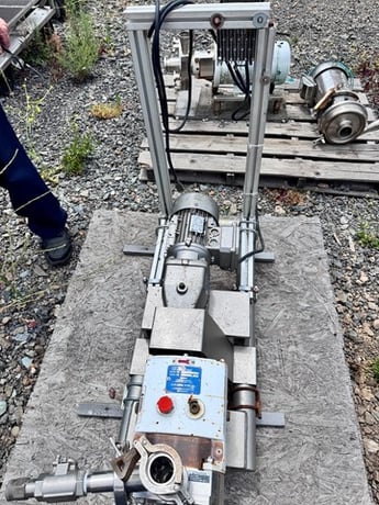 Alfa Laval #SRU-2NLS, Positive Displacement Rotary Lobe Pump, Stainless Steel, mobile cart, 2" tri-clamp, 1 - Image 3