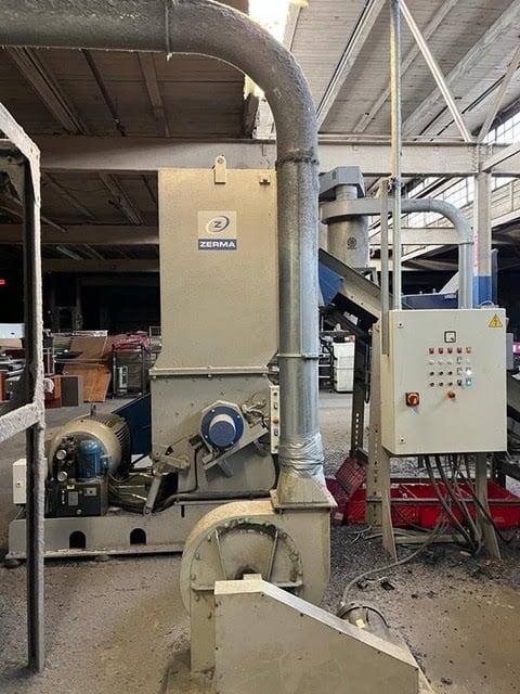 Zerma #ZSS-1000/1200, Complete Plastics Recycling System, 100 HP single-shaft shredder, 48" x 44" opening - Image 6
