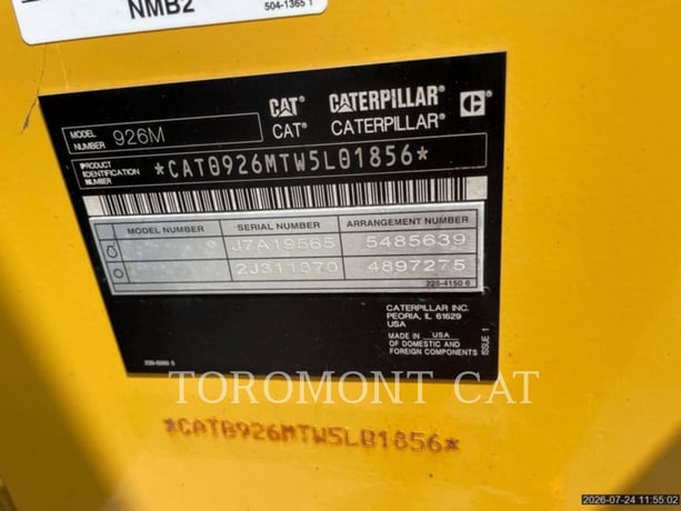 Cat 926M, Wheel Loader, 1447 hours, S/N: W5L01856, 2022 - Image 6