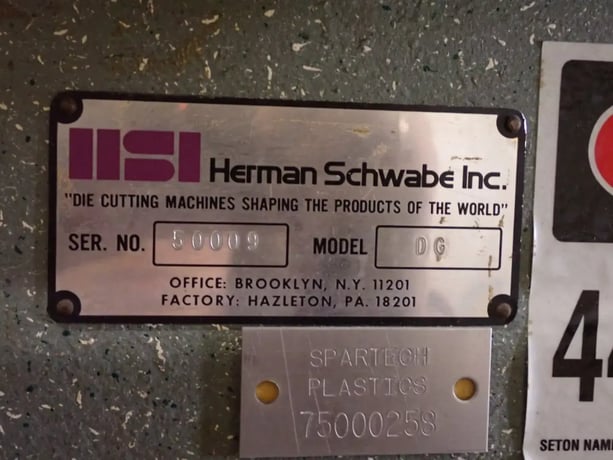 Herman Schwabe #DG, hydraulic flat bed up-acting die cutting press, 6 stroke, 8" DL - Image 6