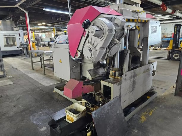 11.81" x 11.81" Behringer #HBP-303A, CNC dual column automatic horizontal band saw with bundling, 1993 - Image 6