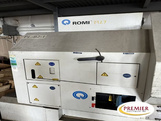 Romi #M27, CNC flatbed lathe, Fanuc 21iT Control, 26.7" swing, 39" centers, 19" manual chuck, teach mode, 2006 - Image 1
