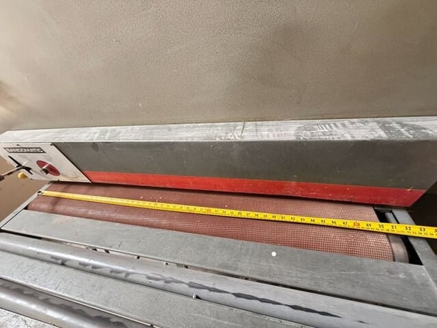 43" Sandingmaster #SCSB-2-1300, Wide Belt Sander, Sandomatic control, digital thickness readout, 6,312 hours - Image 6