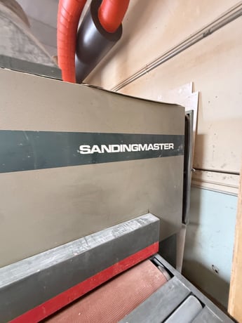 43" Sandingmaster #SCSB-2-1300, Wide Belt Sander, Sandomatic control, digital thickness readout, 6,312 hours - Image 7