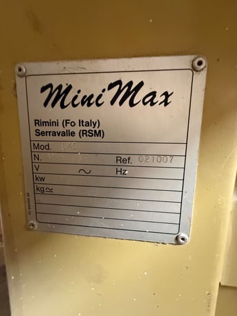 Minimax #S45, Vertical Band Saw, cast iron tilting worktable, miter slot, upper blade guide assembly, mobile - Image 3