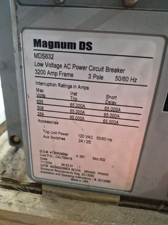 3200 Amps, Eaton, Cutler-Hammer Magnum DS Low voltage ac power circuit breaker - 3200 amp frame, 3 pole - Image 6