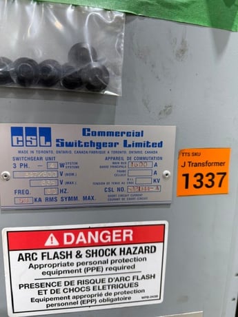 Commercial Switchgear Commerical Switchgear Limited, 3 phase switchgear unit - 1600 a main bus, 347/600-636 - Image 3