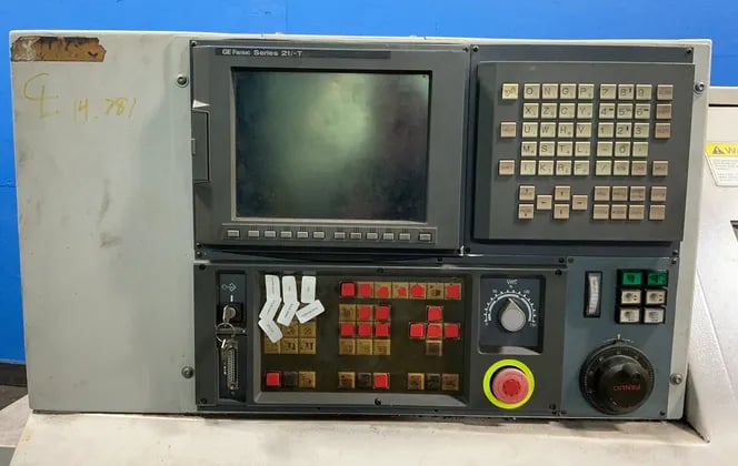 Cincinnati Milacron #ERD, CNC Lathe, 2" bore, 25 KVA, tailstock, Chip Conv., Fanuc 21i-T Control - Image 2