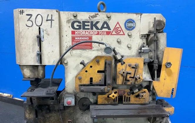 5" x 5" x 1/2" Geka #HYD-70, Ironworker, 5.5/6.4 KW, 1425/1725 RPM, 240/480 V., 3PH, foot pedals - Image 4