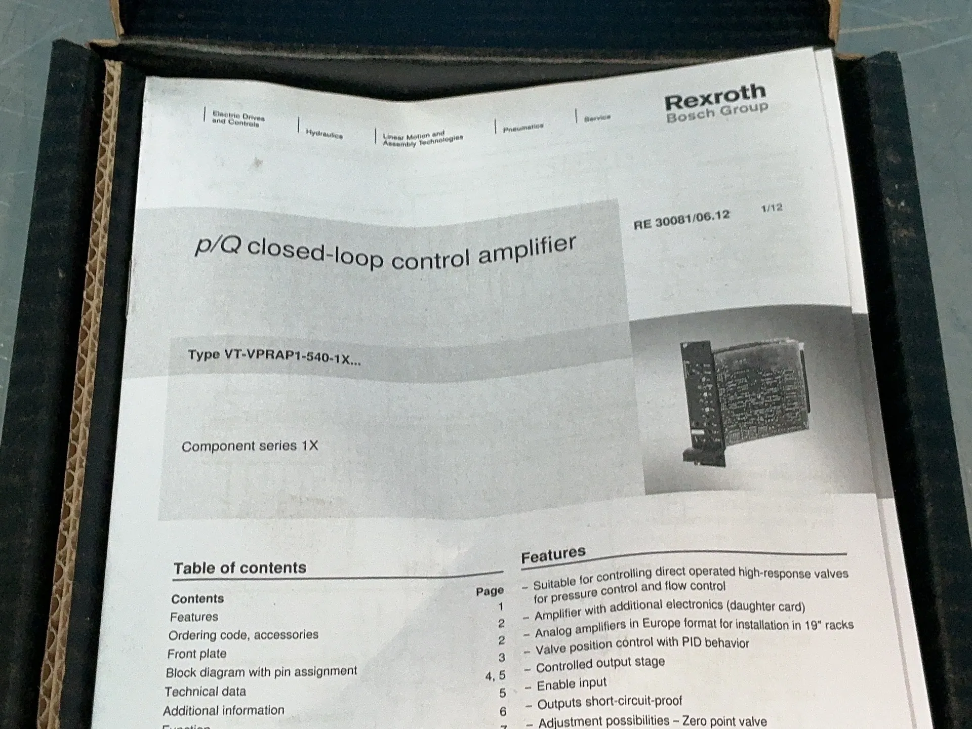 Rexroth #VT-VPRAP-1-540--10/V0, P/Q Closed-Loop Control Amplifier - Image 2