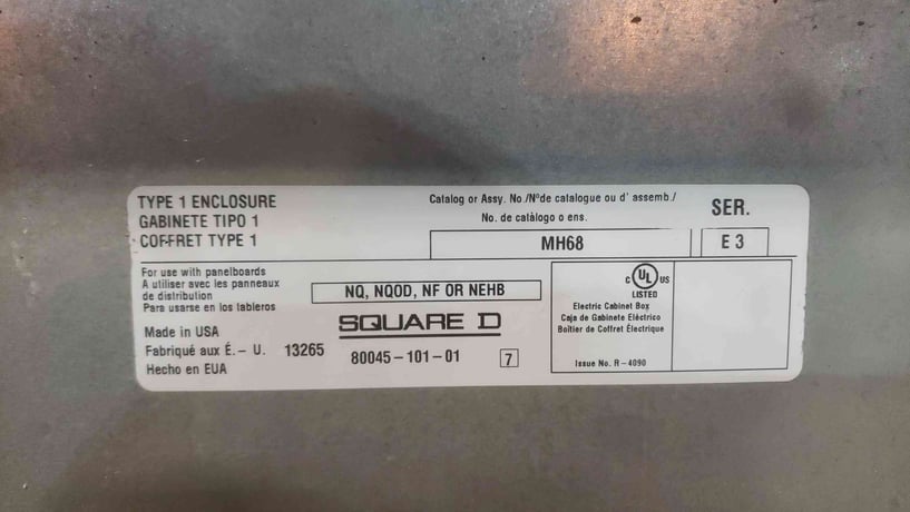 400 Amp. Square D NF, Panelboard Interior LAL36400MB, 480 Volts, 3PH, EDB Breakers, Missing Covers, AS IS - Image 2