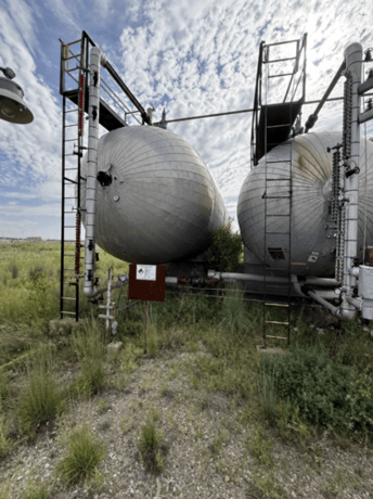 Propane & Condensate Storage Tank Farm, LOT of horizontal pressure vessels, ASME " U" stamped - Image 3
