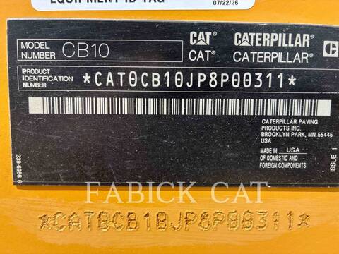 Caterpillar CB10, 5007 hours, S/N: P8P00311, 2020 - Image 6