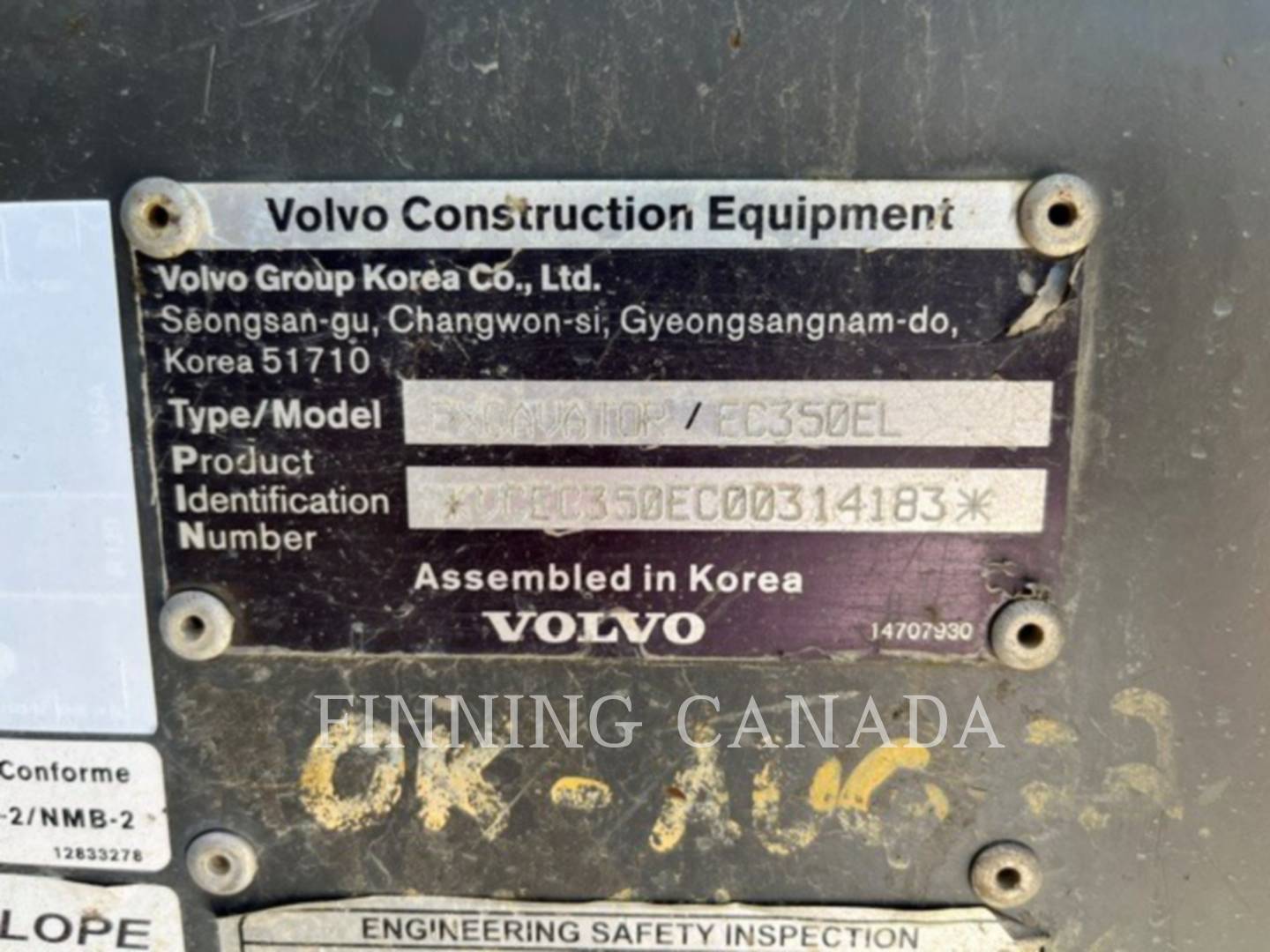 Volvo EC350EL, 3843 hours, S/N: VCEC350EC00314183, 2020 - Image 6