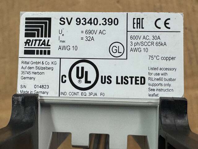 Rittal SV 9340.390 O-M Adapter, also listed in active market listings as Busbar Adapter or Busbar Support - Image 5
