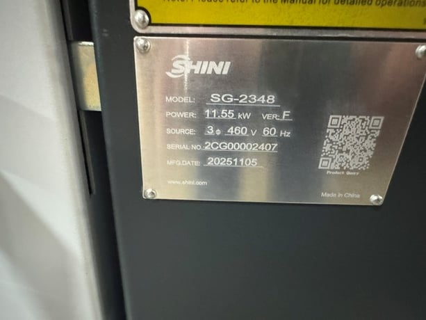 9" x 19" Shini #SG-2348, beside the press granulator with blower & cyclone, 16.9 HP, new, 2026 - Image 9
