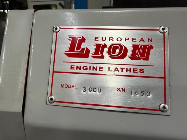 30" x 60" Lion #CU802, engine lathe, 20" swing over cross slide, inch/metric threading, steady & follow - Image 5