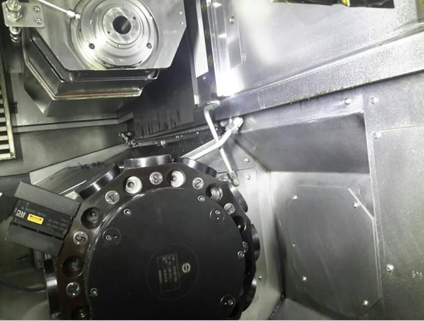 Weisser #Univertor-AS90/400L RT, CNC lathe, 4-Axis, Sinumerik 840D Control, 8" chuck, 2017 - Image 7