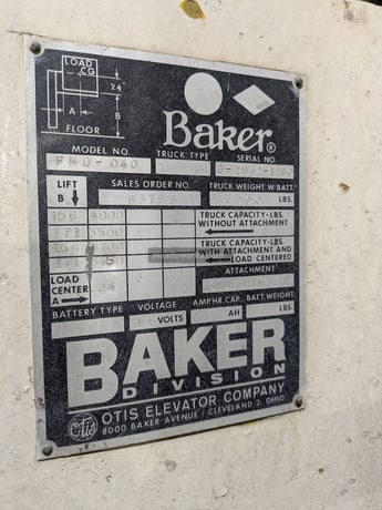 4000 lb. Baker #FMD-040, Forklift, 156" lift height - Image 4