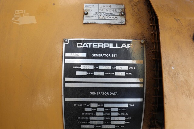 200 KW Caterpillar #SR-4, Diesel Generator Set, 480 Volts, 3306B engine, 1800 RPM, 3PH, 981 hours, no radiator - Image 7